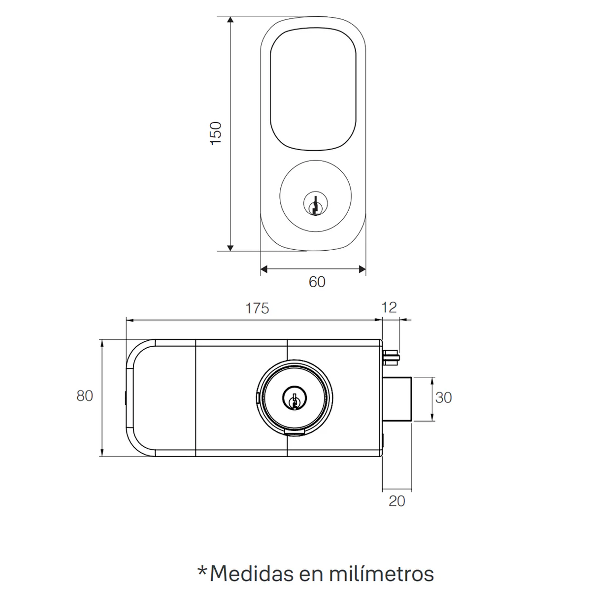 Cerradura YXR226 para exteriores con opción a Wi-Fi