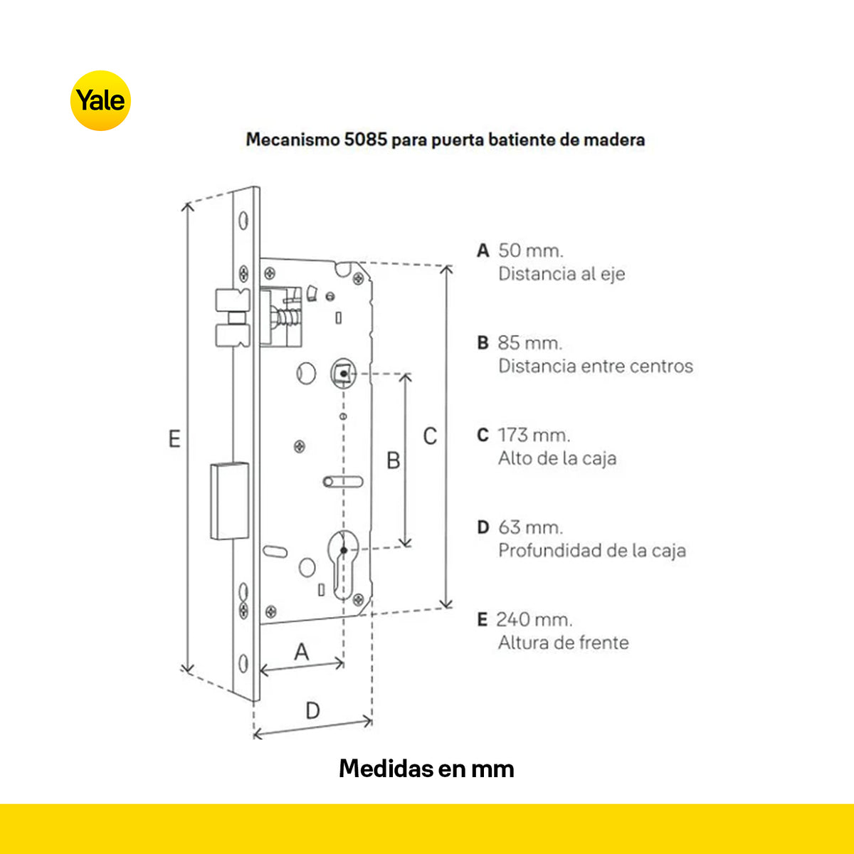 Cerradura YSD100 con Wi-Fi integrado para puerta de madera, hub incluido