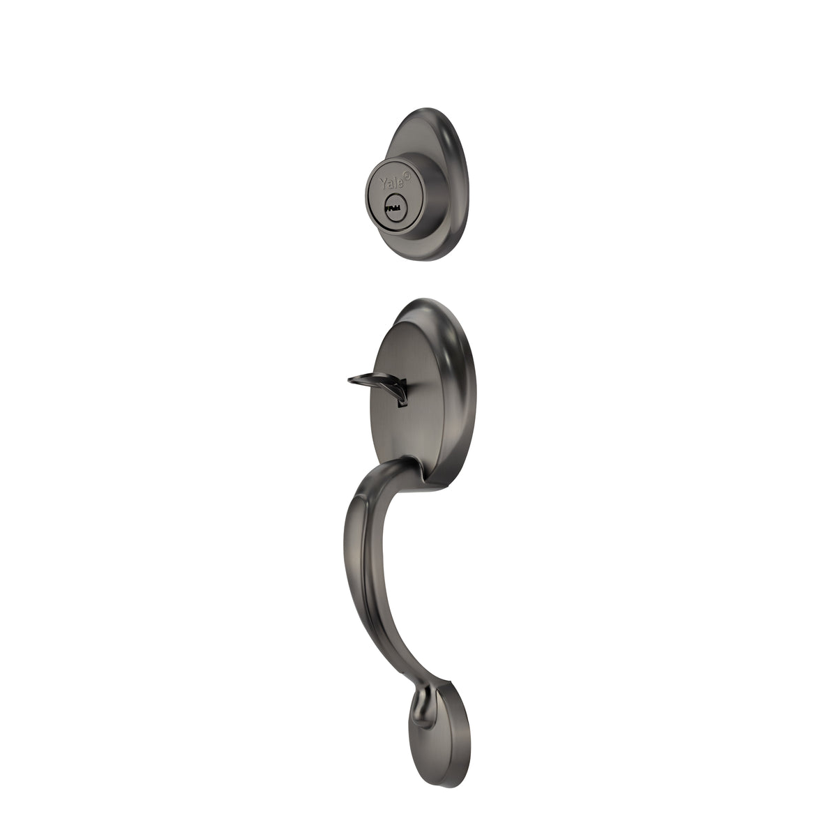 Yale Cerradura Gatillo San Cristóbal Tuxtla GunMetal | Llave-Mariposa | Cerrojo Antisegueta 1" | Cilindro Latón 5 Pernos (Copia)