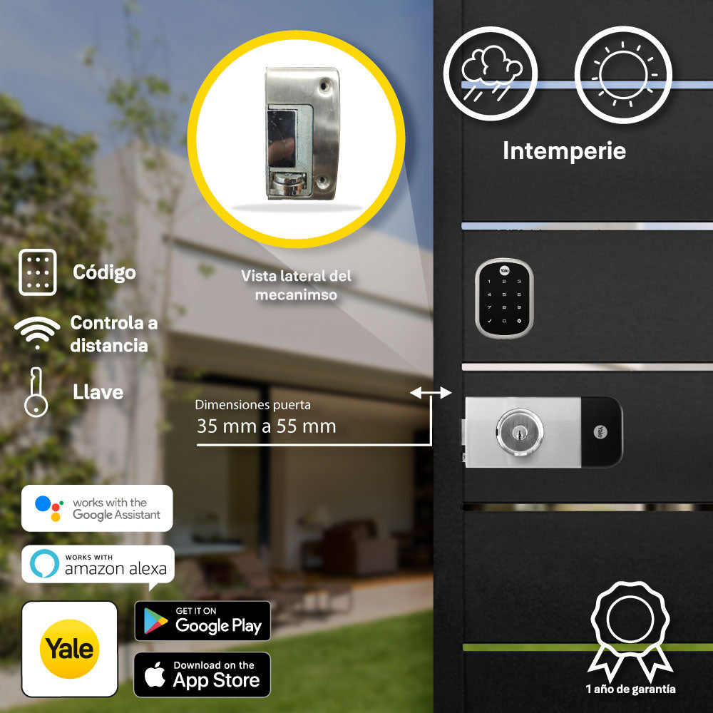 Cerradura YXR256 para exteriores con opción a Wi-Fi