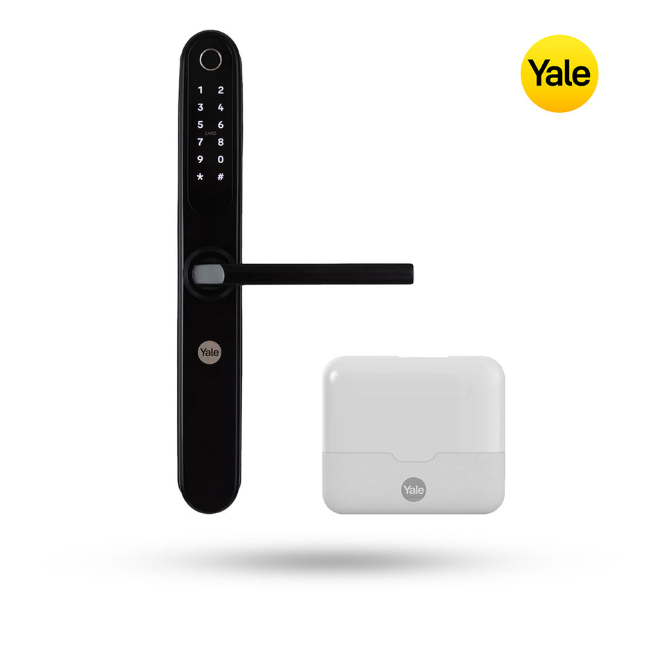 Cerradura Inteligente Yale YSD100 para Perfil de Aluminio con Hub Wi-Fi Incluido - Mecanismo 2885 Negro
