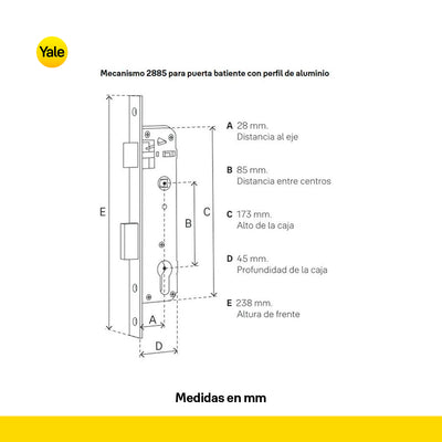 Cerradura YSD100 con Wi-Fi integrado para perfil de aluminio, hub incluido