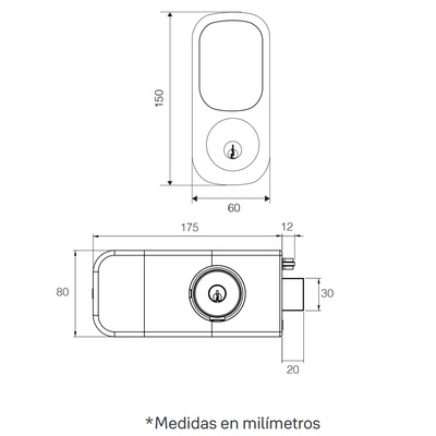 Cerradura YXR226 para exteriores con opción a Wi-Fi