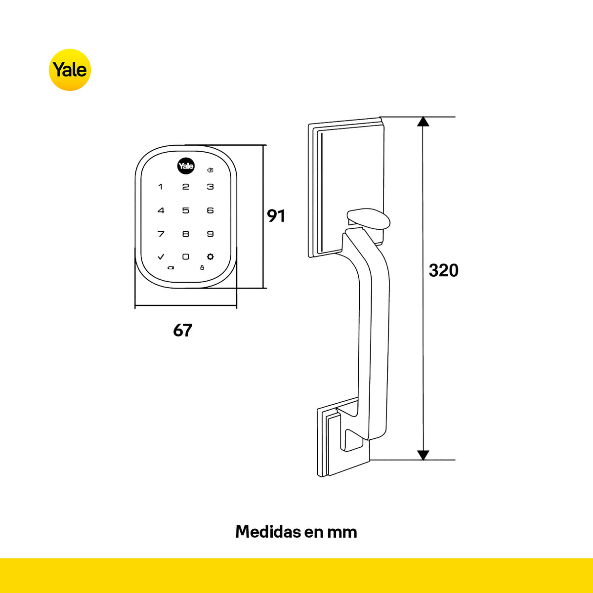 Cerradura YRD256 con gatillo New York con opción a Wi-Fi