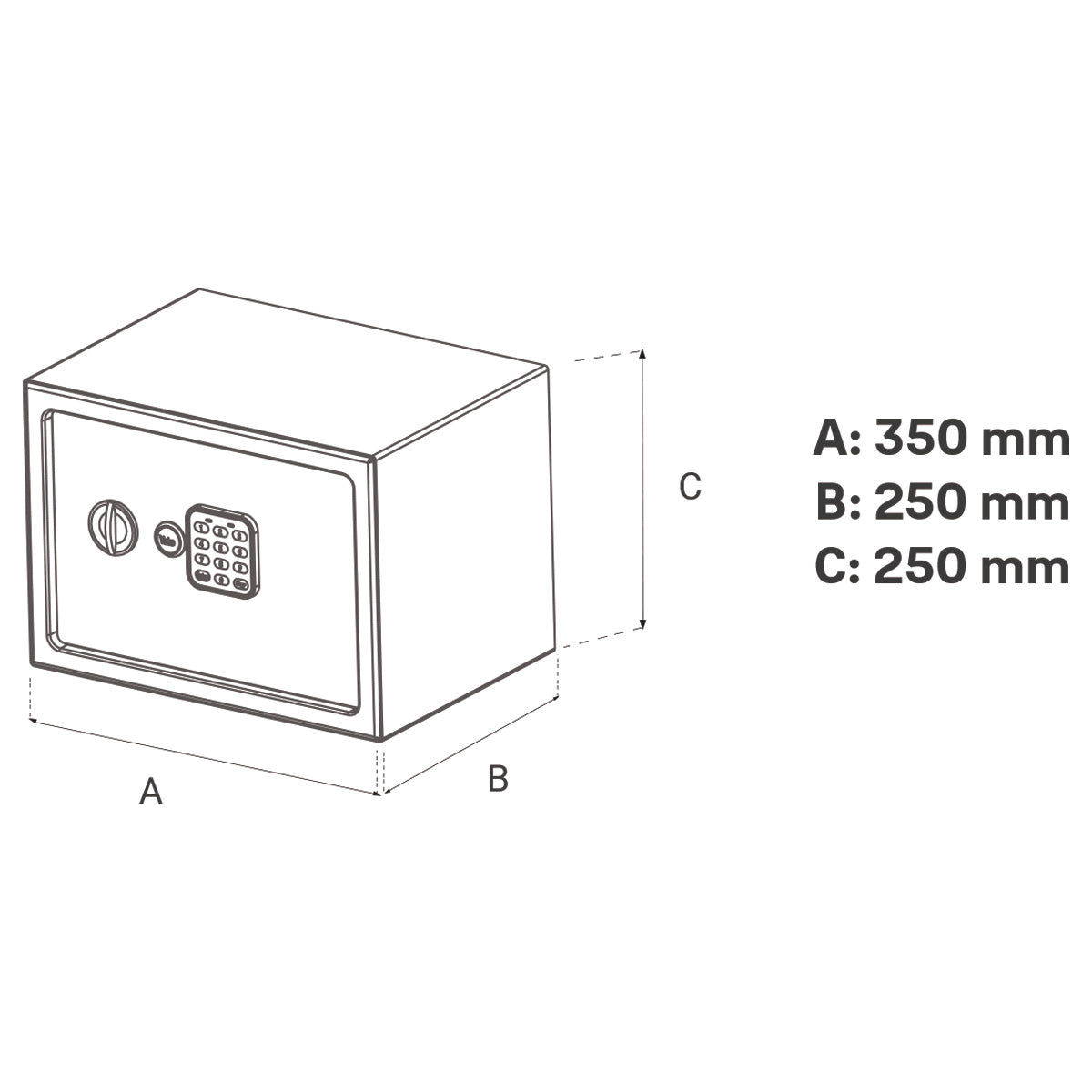 Caja fuerte mediana gris