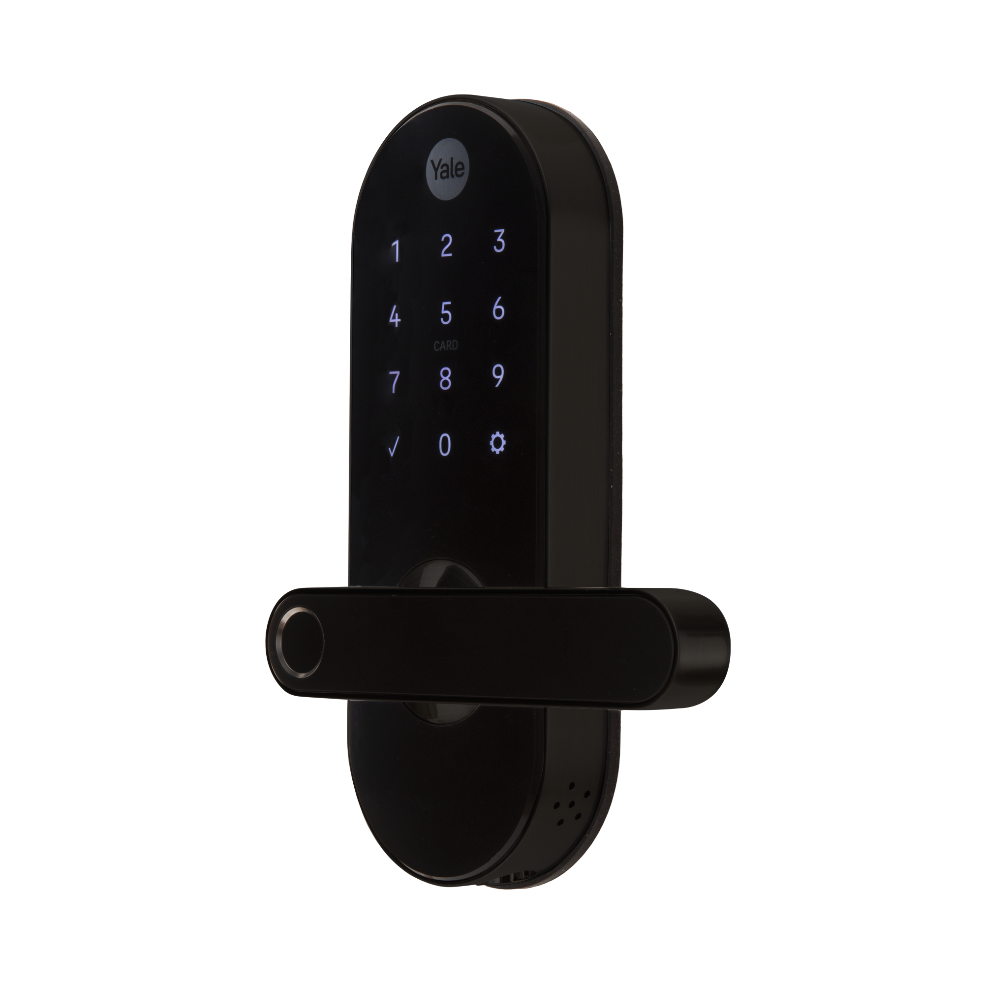 Cerradura digital YMC420 negro con hub para exteriores.