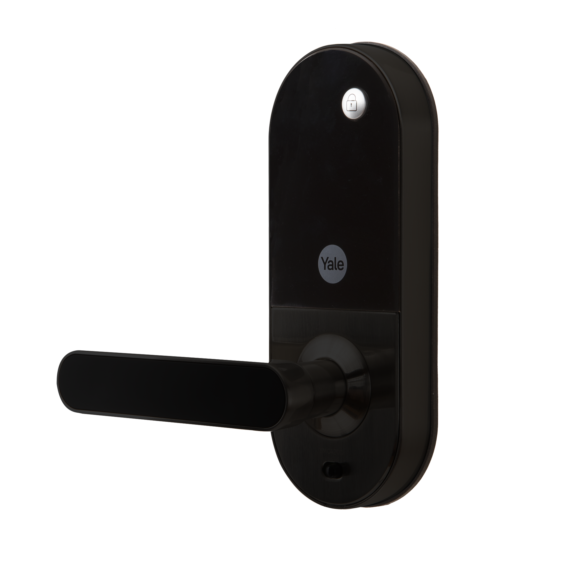 Cerradura digital YMC420 negro con hub para exteriores.