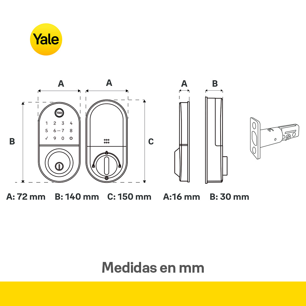 Cerradura (cerrojo) Compact con Wi-Fi integrado, hub incluido