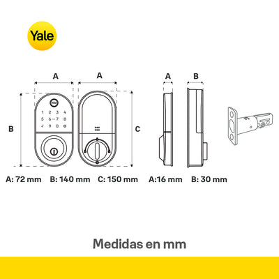 Cerradura (cerrojo) Compact con Wi-Fi integrado, hub incluido