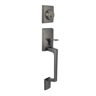 Yale Cerradura Gatillo San Cristóbal Mitla GunMetal | Llave-Mariposa | Cerrojo Antisegueta 1" | Cilindro Latón 5 Pernos