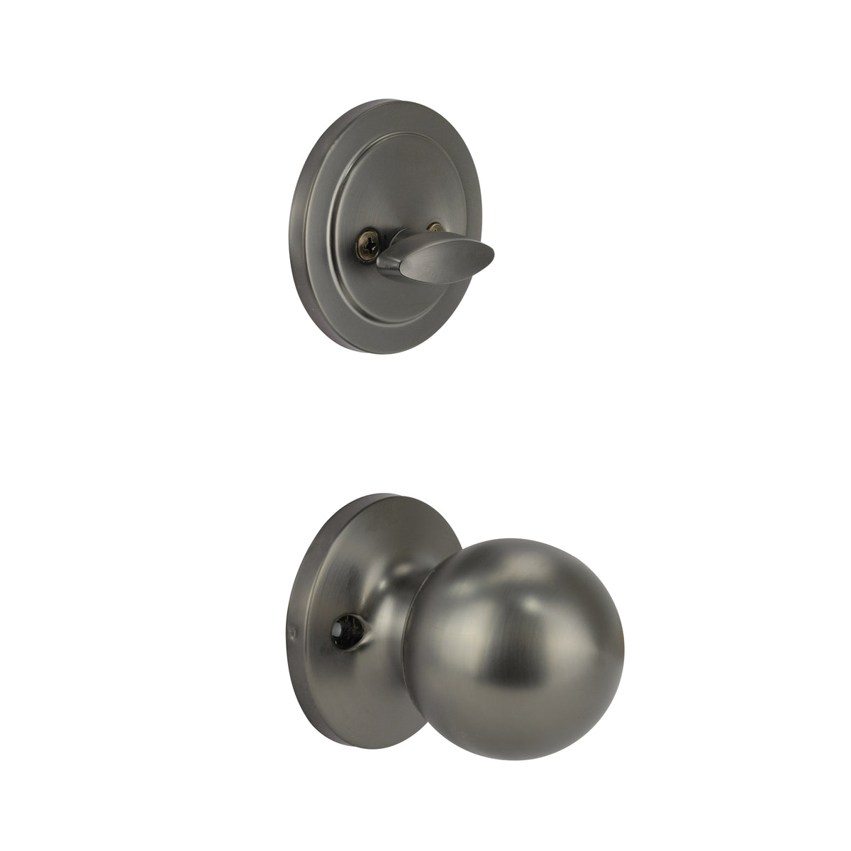 Yale Cerradura Gatillo San Cristóbal Mitla GunMetal | Llave-Mariposa | Cerrojo Antisegueta 1" | Cilindro Latón 5 Pernos
