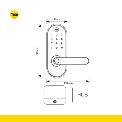 Cerradura YMC420 con Wi-Fi para exteriores, hub y módulo incluido