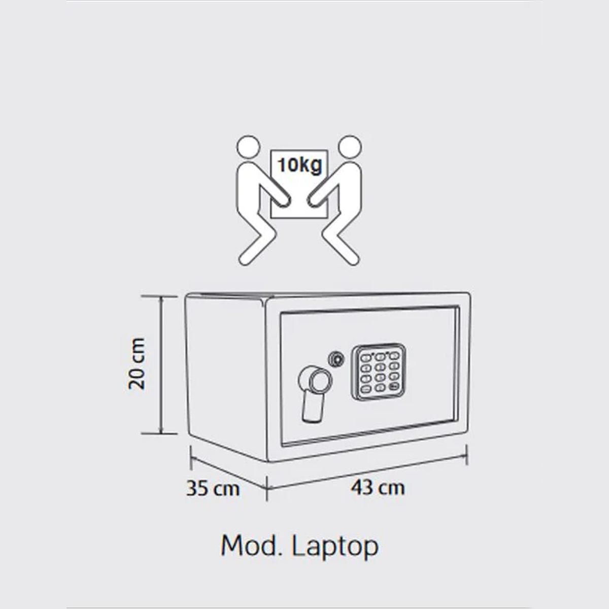 Caja fuerte tipo laptop