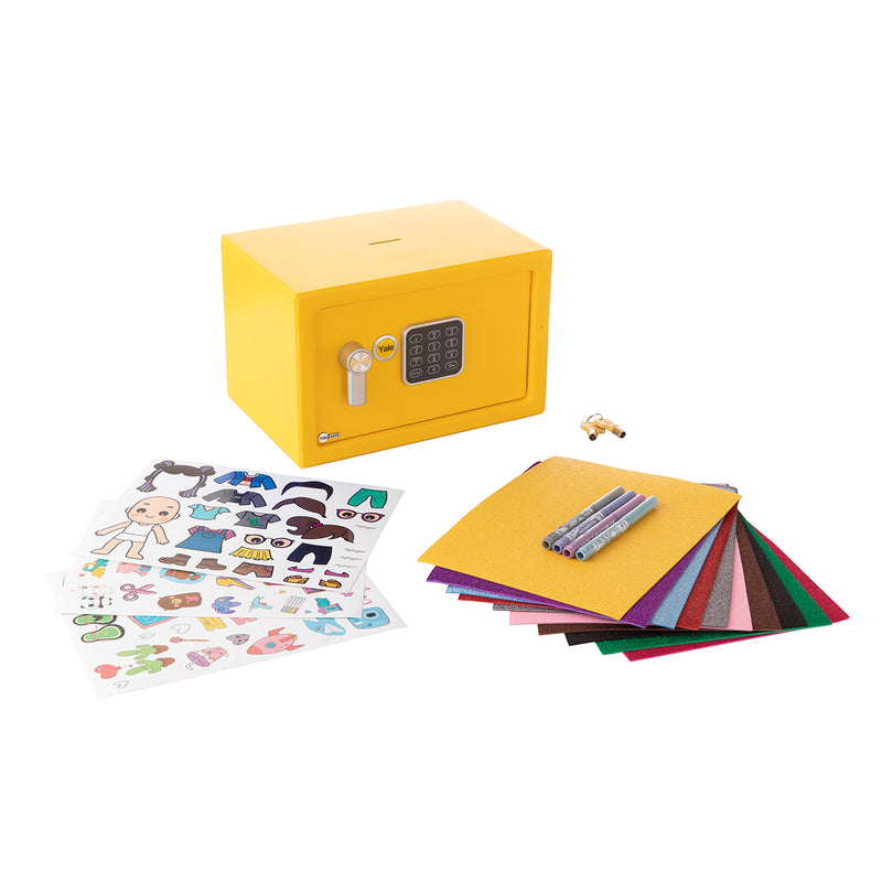 Caja Fuerte con Alcancia By Craftingeek de Color Amarilla