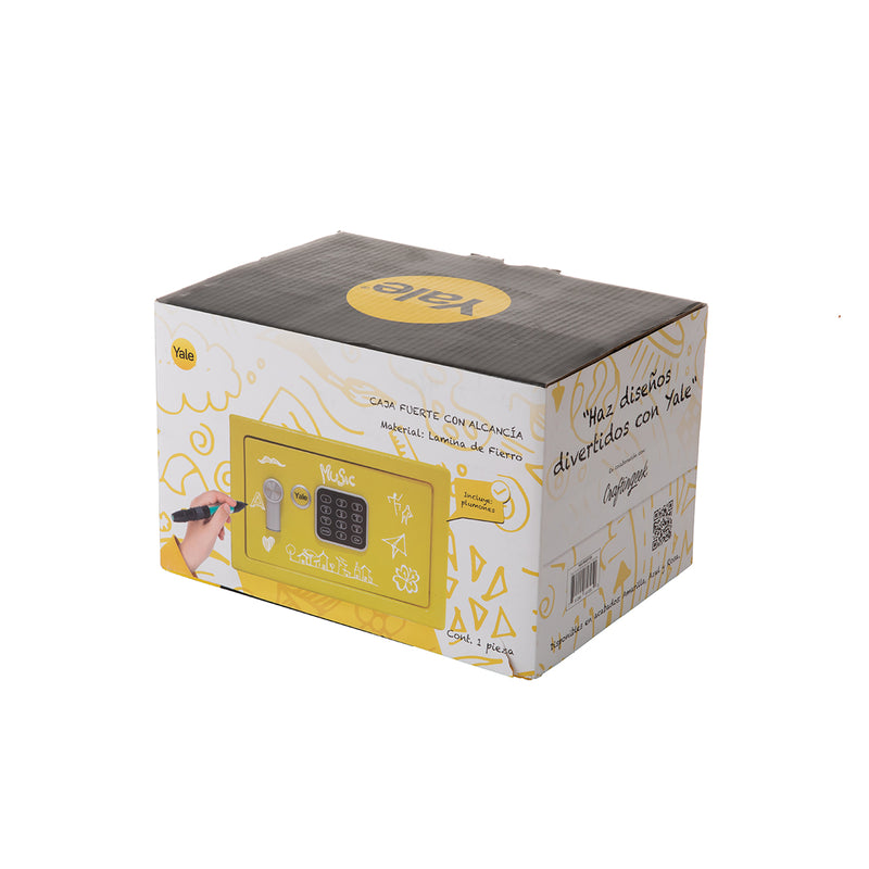 Caja Fuerte con Alcancia By Craftingeek de Color Amarilla