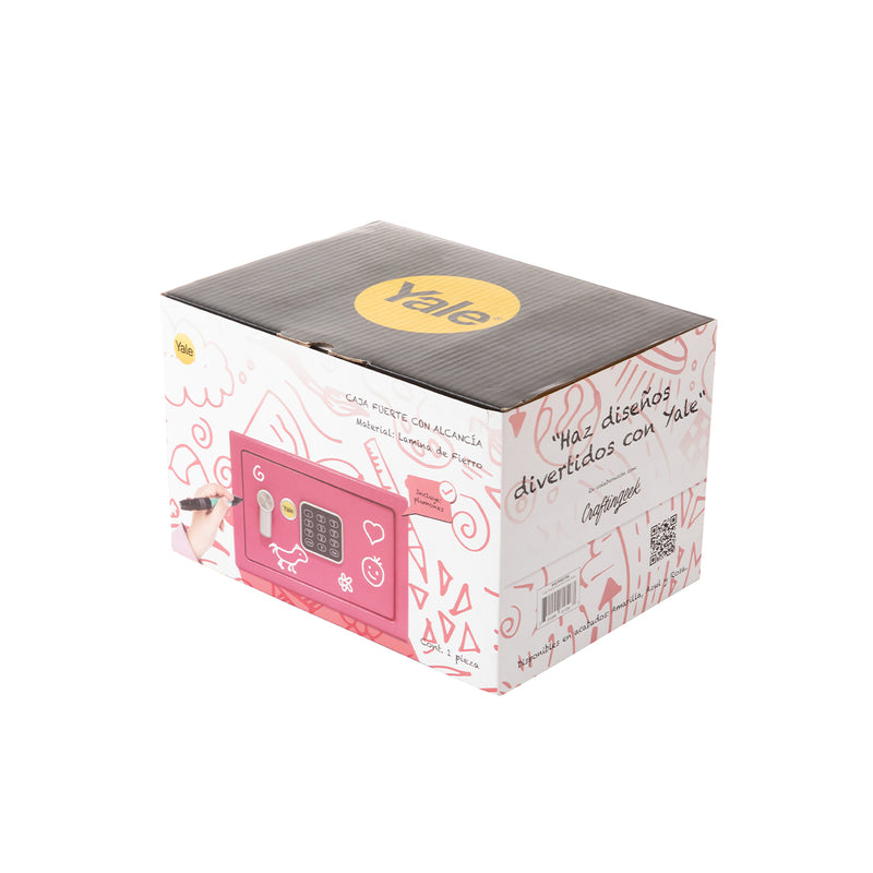 Caja Fuerte con Alcancia By Craftingeek de Color Rosa
